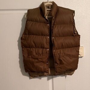 Reversible Vintage Snap Button Goose Down Vest